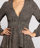 So Fierce Ruffled Leopard Skater Romper for 2023 festival outfits, festival dress, outfits for raves, concert outfits, and/or club outfits