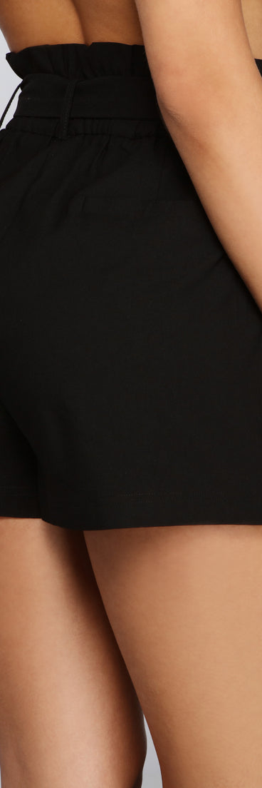 Elevated And Chic Paper Bag Shorts provides a stylish start to creating your best summer outfits of the season with on-trend details for 2023!