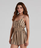 Stripes of The Day Tie Side Romper provides a stylish start to creating your best summer outfits of the season with on-trend details for 2023!