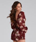 Fresh Florals Chiffon Tie-Back Romper provides a stylish start to creating your best summer outfits of the season with on-trend details for 2023!