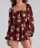 Fresh Florals Chiffon Tie-Back Romper provides a stylish start to creating your best summer outfits of the season with on-trend details for 2023!