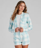 That Preppy Vibe Houndstooth Shorts provides a stylish start to creating your best summer outfits of the season with on-trend details for 2023!