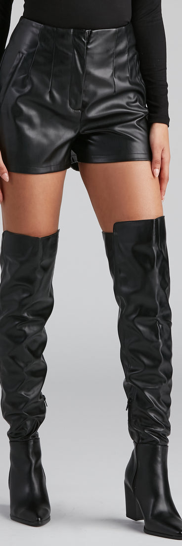 Sleek Look Faux Leather Shorts provides a stylish start to creating your best summer outfits of the season with on-trend details for 2023!