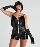 Fringe Dance Sequin Plunge Romper provides a stylish start to creating your best summer outfits of the season with on-trend details for 2023!