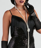 Black fringe on Windsor’s 1920’s Flapper Halloween Costume