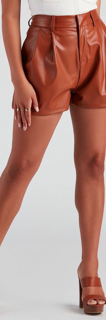 Totally Edgy Faux Leather Shorts provides a stylish start to creating your best summer outfits of the season with on-trend details for 2023!