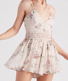 Floral Flow Chiffon Crochet Romper provides a stylish start to creating your best summer outfits of the season with on-trend details for 2023!