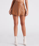 Trendsetter Life Faux Leather Skort provides a stylish start to creating your best summer outfits of the season with on-trend details for 2023!