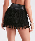 So Much Sass Faux Suede Fringe Hot Shorts is a fire pick to create a concert outfit, 2024 festival looks, outfits for raves, or to complete your best party outfits or clubwear!