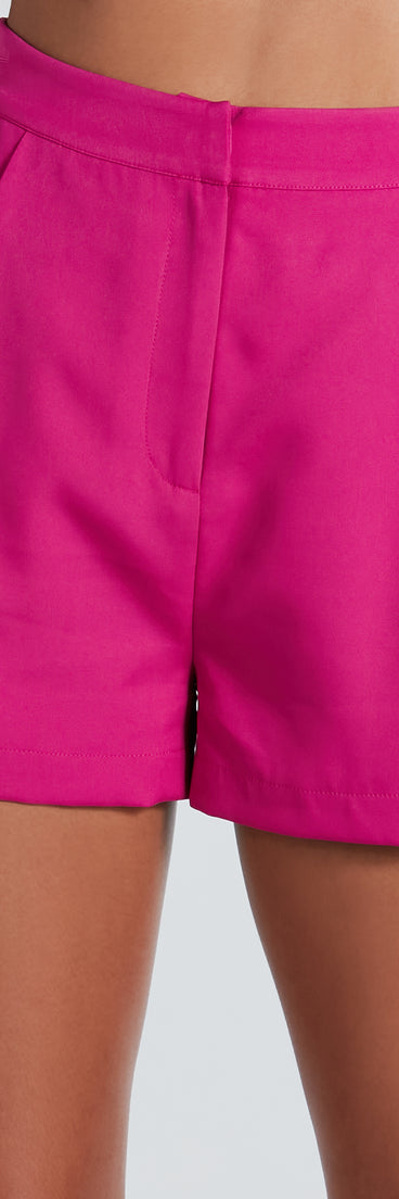 Chic And Elevated Woven Trouser Shorts