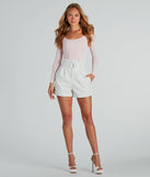 Keep It Short Faux Leather Paperbag Shorts