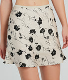 The mini skirt length on the Fashionable Floral Mini Skort adds a sultry detail to your going-out outfits or everyday looks.