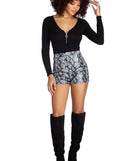 Sleek In Snake Print Shorts for 2022 festival outfits, festival dress, outfits for raves, concert outfits, and/or club outfits
