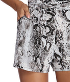 Live It Up Snake Print Shorts provides a stylish start to creating your best summer outfits of the season with on-trend details for 2023!