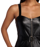 Bold And Belted Zip Front Romper is a trendy pick to create 2023 festival outfits, festival dresses, outfits for concerts or raves, and complete your best party outfits!