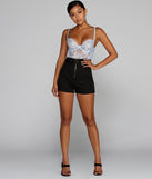 Belt Way High Waist Shorts for 2022 festival outfits, festival dress, outfits for raves, concert outfits, and/or club outfits