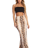 High Slit Snake Maxi Skirt for 2022 festival outfits, festival dress, outfits for raves, concert outfits, and/or club outfits