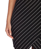 Boss Babe Striped Mini Skirt for 2022 festival outfits, festival dress, outfits for raves, concert outfits, and/or club outfits