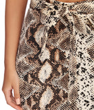 Snake Paper Bag Mini Skirt for 2022 festival outfits, festival dress, outfits for raves, concert outfits, and/or club outfits