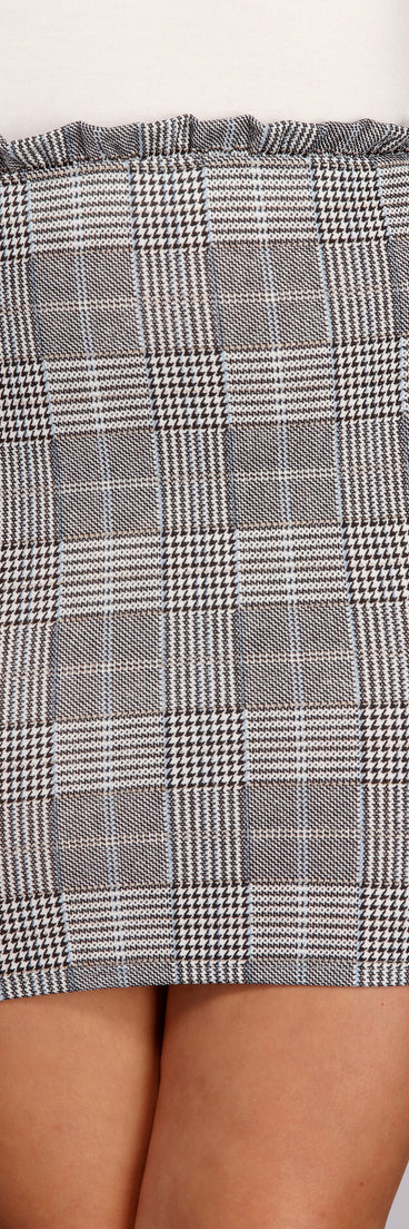 Checkmate Glen Plaid Mini Skirt for 2022 festival outfits, festival dress, outfits for raves, concert outfits, and/or club outfits