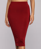 Sleek And Sultry Midi Skirt