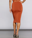Sleek And Streamlined Midi Skirt
