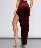 Irresistible Velvet Shimmer Long Skirt