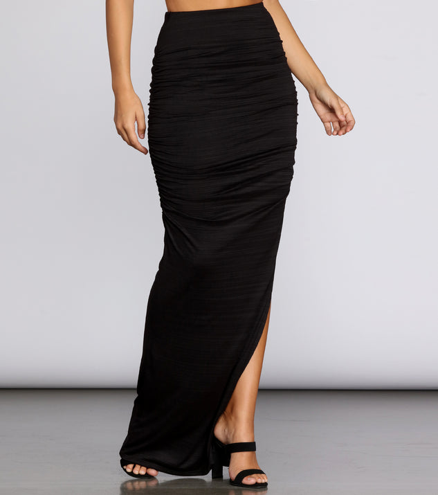 You’ll look stunning in the Perfect Balance Maxi Skirt when paired with its matching separate to create a glam clothing set perfect for a New Year’s Eve Party Outfit or Holiday Outfit for any event!