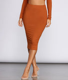 You’ll look stunning in the Brushed With Basics Midi Skirt when paired with its matching separate to create a glam clothing set perfect for a New Year’s Eve Party Outfit or Holiday Outfit for any event!