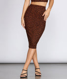 You’ll look stunning in the Sassy Spots Leopard Ribbed Skirt when paired with its matching separate to create a glam clothing set perfect for a New Year’s Eve Party Outfit or Holiday Outfit for any event!