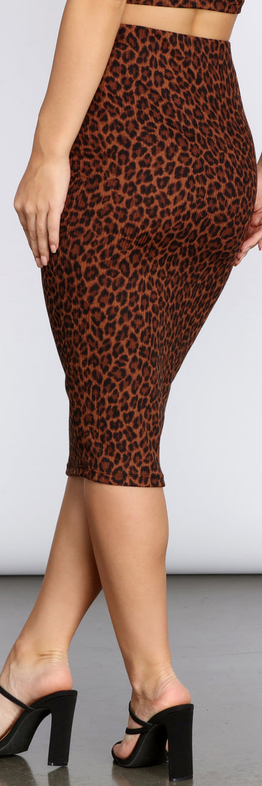 Sassy Spots Leopard Ribbed Skirt for 2022 festival outfits, festival dress, outfits for raves, concert outfits, and/or club outfits