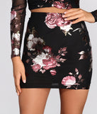 Foiled Floral Mesh Mini Skirt provides a stylish start to creating your best summer outfits of the season with on-trend details for 2023!