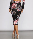 Flirty Florals Pencil Skirt provides a stylish start to creating your best summer outfits of the season with on-trend details for 2023!