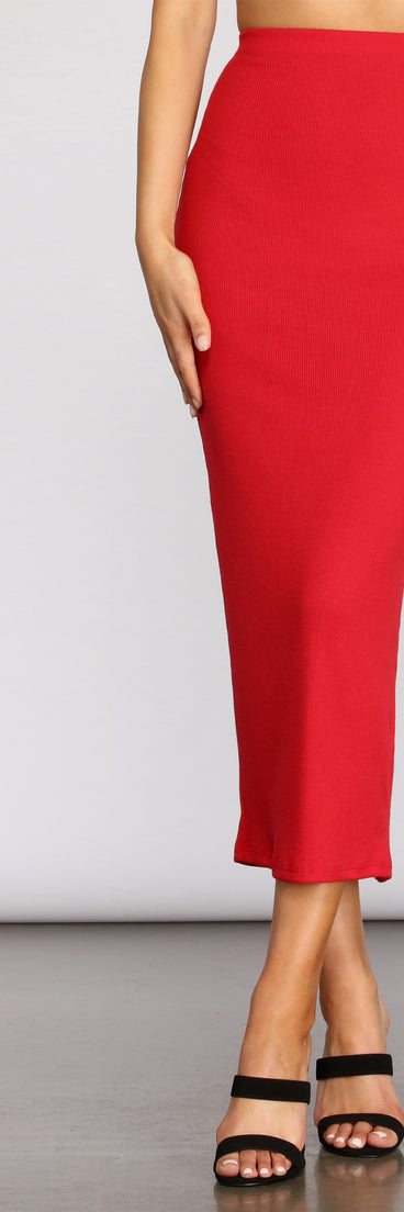 Basic Ribbed Pencil Skirt provides a stylish start to creating your best summer outfits of the season with on-trend details for 2023!