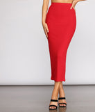 Basic Ribbed Pencil Skirt provides a stylish start to creating your best summer outfits of the season with on-trend details for 2023!