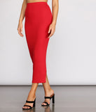 Basic Ribbed Pencil Skirt provides a stylish start to creating your best summer outfits of the season with on-trend details for 2023!
