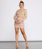 Perf In Plaid Ponte Mini Skirt provides a stylish start to creating your best summer outfits of the season with on-trend details for 2023!