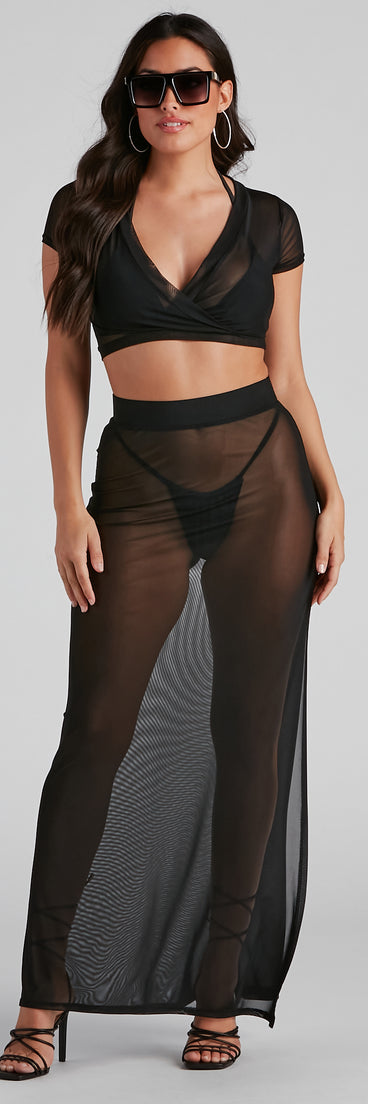 Wrap Me In Glam Mesh Maxi Skirt is a fire pick to create 2023 festival outfits, concert dresses, outfits for raves, or to complete your best party outfits or clubwear!