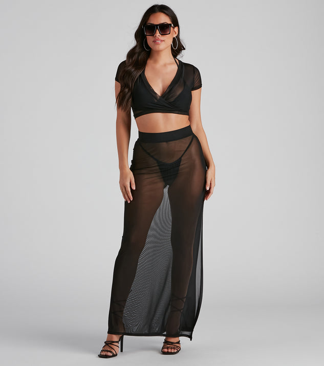 Mesh maxi skirt festival discount