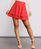 Double Ruffle on Miss Retro Mouse Polka Dot Skater Skirt for Women's Mouse Costume