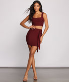 Classic Chic Tie Waist Mini Skirt provides a stylish start to creating your best summer outfits of the season with on-trend details for 2023!