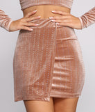 Janessa Formal Heat Stone Velvet Mini Skirt provides a stylish start to creating your best summer outfits of the season with on-trend details for 2023!