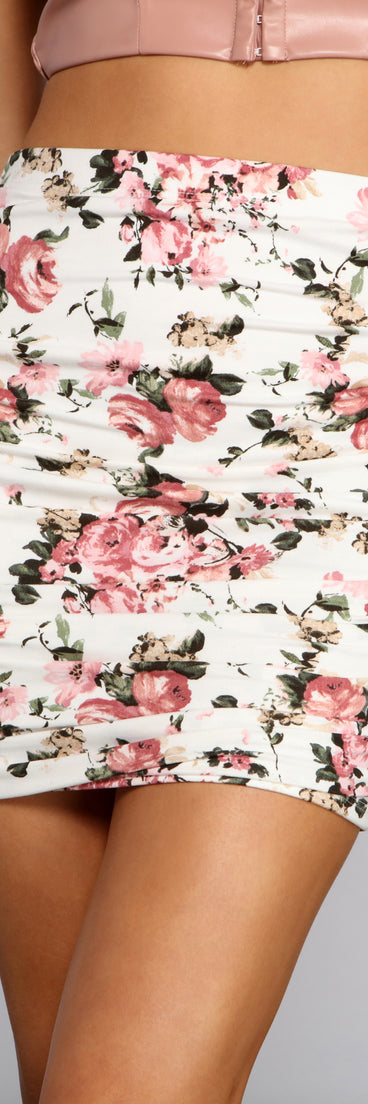 Charming And Chic Floral Mini Skirt for 2023 festival outfits, festival dress, outfits for raves, concert outfits, and/or club outfits