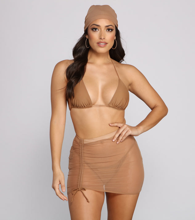 Cinched and Chic Mesh Swim Coverup provides a stylish start to creating your best summer outfits of the season with on-trend details for 2023!