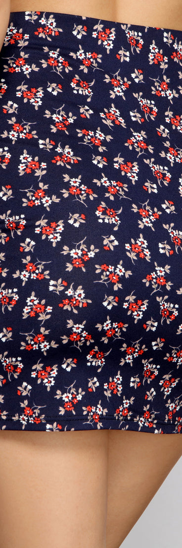 Ditsy Details Floral Mini Skirt provides a stylish start to creating your best summer outfits of the season with on-trend details for 2023!