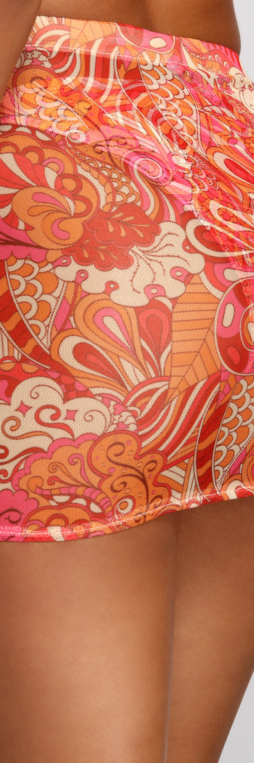 Bohemian Dreams Ruched Mini Skirt provides a stylish start to creating your best summer outfits of the season with on-trend details for 2023!