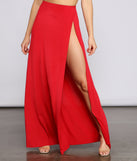 Bold Impressions High Slit Maxi Skirt provides a stylish start to creating your best summer outfits of the season with on-trend details for 2023!