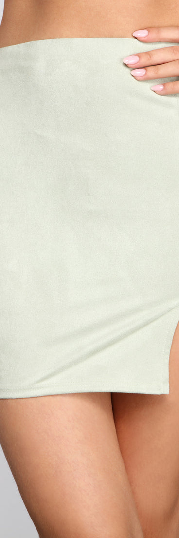 Raising The Bar Faux Suede Mini Skirt for 2023 festival outfits, festival dress, outfits for raves, concert outfits, and/or club outfits