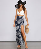 Tropics Bound High Slit Maxi Skirt provides a stylish start to creating your best summer outfits of the season with on-trend details for 2023!