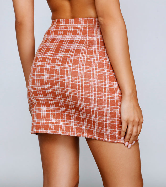 ★MARNI★ Mini Check Skirt Orange Burgundy GOMA0553IUUTP730C ☆MARNI☆ Mini Check Skirt Orange Burgundy GOMA0553IUUTP730C